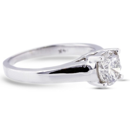 5 CT NATURAL DIAMOND G/SI1 ROUND CUT 14K WHITE GOLD PRONG CLASSIC SOLITAIRE RING - Picture 7 of 24