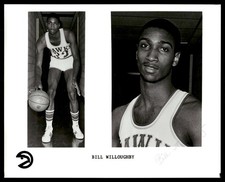 1975-76 Type 1 Press Photo Bill Willoughby signed autograph Hawks rare SDFP BXOS