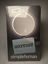 Simplehuman 8" LED Light Sensor Makeup Mirror 5x Stainless Steel ST3052