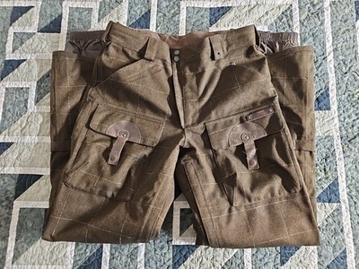 Y2K Vintage Burton Ronin Brown Plaid Snowboard Pants Medium (J1)