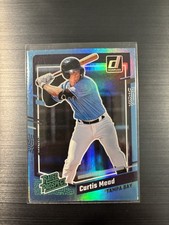 2023 Panini Donruss - Rated Prospect Curtis Mead #64 Holo Carolina Blue (RC) 