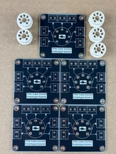 5 New 7-Pin Vacuum Tube Board Prototype Adapters w/ Sockets for DIY Breadboard