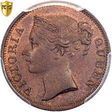 [#878864] Coin, Straits Settlements, Victoria, 1/2 Cent, 1845, PCGS, MS64BN, MS(