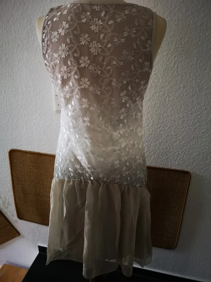 Linea Tesini Damen Luftiges Sommerkleid Creme Gr. 36 Neu - Bild 4 von 4