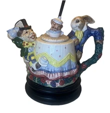 Flitz & Floyd Hand  Painted Mad Hatter Table Lamp Allison In Wonderland