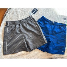 DSG Boys Rec Shorts Bundle Size L 14-16 Grey Checkered Blue Camo Athletic 2 Pack