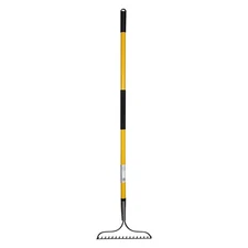 54 In. Fiberglass Handle 14-Gauge Steel Rake-1726-1