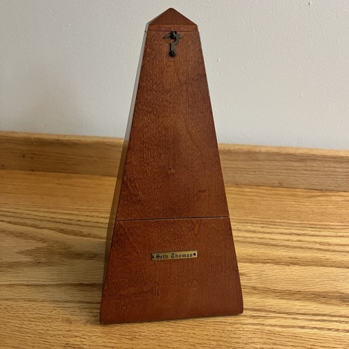 Vintage Seth Thomas Wooden Metronome De Maelzel E873-111 VTG Wind Up Works