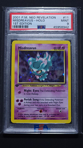 Misdreavus (1st Edition) graded PSA 9 for sale on eBay