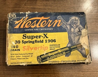 Vintage Box Western Super-X 30 Springfield 1906 Display Box Only