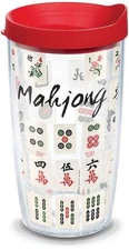Tervis Mahjong Game Made in USA Double Walled 1 Count (Pack of 1), Clear
