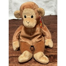 Vintage. Retired Ty Beanie Baby Bongo The Monkey 1995 P. E Pellets. New