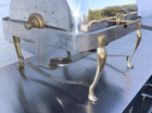 Decorative Chaffing Dish Brass / Stainless Steel, T-Handle, Vented, Used