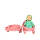 Vintage Little Tikes Baby Figure Pink Stroller High Chair Walker 1990s