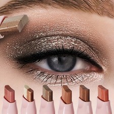 6-piece double-color eyeshadow stick, long-lasting,no fading,no fading or smudgi