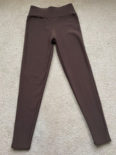 Ladies Brown Faux fur fined leggings warm and comfortable Size Small Elasticated