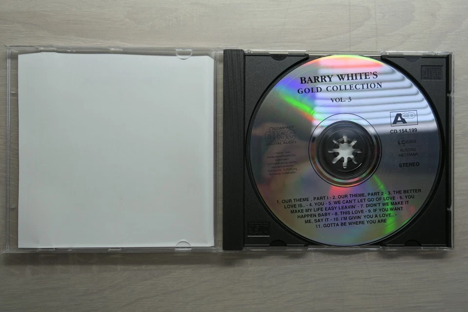 Barry White Gold Collection Vol. 3 CD ACD 1993 - Bild 2 von 3