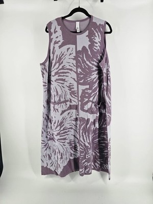 MARLA WYNNE Plus Size 1X Sleeveless Midi Shift Dress Print