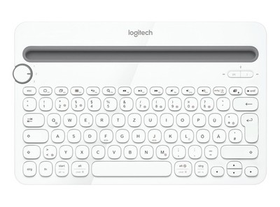 Logitech K480 Bluetooth Keyboard Bluetooth, Keyboard - German Layout, weiß
