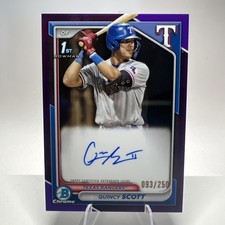 2024 Bowman Chrome-Prospect Auto 1st Quincy Scott #CPA-QS Purple Refractor /250