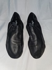 So Danca JZ43 Unisex Black Leather Split Sole Jazz Dance Shoes for Men and Women
