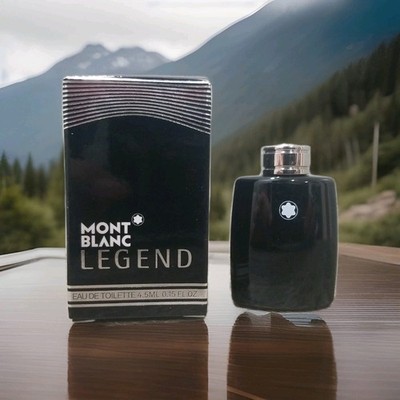 MONT BLANC LEGEND MENS EAU DE TOILETTE MINI BOTTLE SPLASH 0.15 FL OZ /4.5 ML NEW