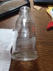 VINTAGE WATERBURY BATTERY OIL GLASS BOTTLE 4 INCHES TALL U.S.A. MADE NO CHIPS — photo 2