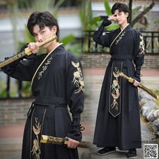 Men Dragon Pattern Clothes Chinese Style Traditional Hanfu Ancient Costume