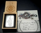Hayleybug Mint Dragon 1 Oz .999 Silver Bar w/ Wooden Box! Only 250 Minted!