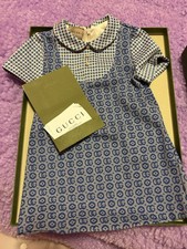 Girls Gucci Blue GG Dress Size:12/18 Months Only Worn For A Photoshoot