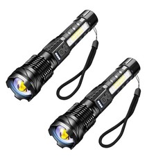 High Power White Laser LED Flashlight Built-in Battery USB Rechargeable P50