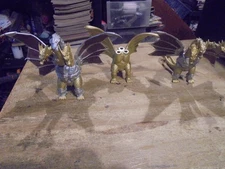 3 1994 Trendmasters King Ghidorah Heisei Godzilla Figure Kaiju Monster parts