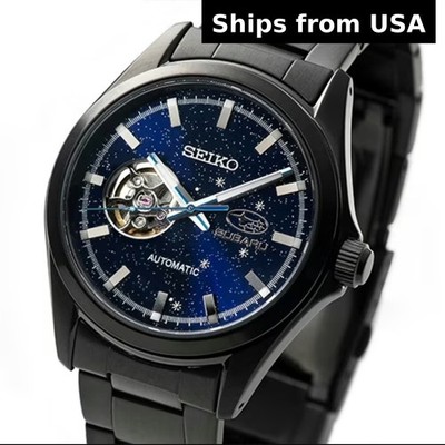 SEIKO x SUBARU Starry Night Open-Heart Automatic Watch SZSF005