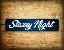 Custom Starry Night Background Any Text Street Sign "4x18" Novelty Road Sign