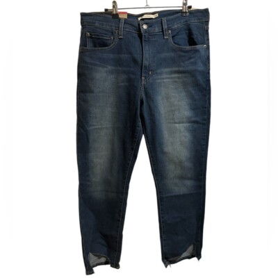 Women s Levi s 724 High Rise Slim Straight Crop Jeans Size 32