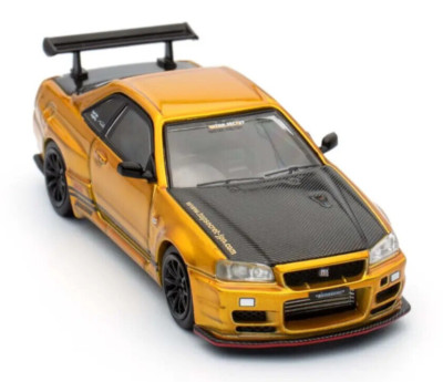 Inno 1/64 NISSAN GTR R34 Top Secret Malaysia EXPO 2024 Model Car -GOLD-