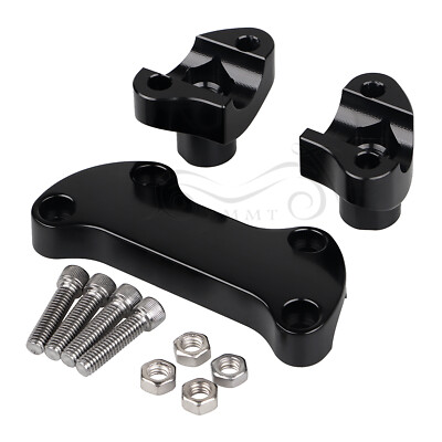 1 1/2'' Handlebar Riser w/Top Clamp Black Fit For Harley Dyna Sportster 883/1200