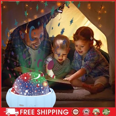 Star Moon Projector 3D Night 360 Rotating Baby Lights Projector (Blue G) NEW