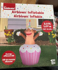 Monkey in Cupcake birthday inflatable 3.5 ft *New*