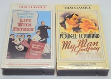 MY MAN GODFREY & LIFE WITH FATHER New VHS Classic William Powell Comedies B&W