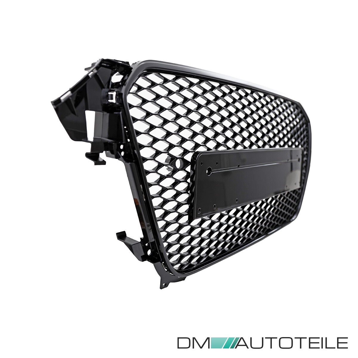 Kühlergrill Waben Voll Schwarz glänzend für Audi A4 B8 Facelift 11 