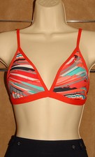 NIKE - Multi Color Red - Stretchy Stylish Swimsuit Bikini TOP Youth Girls sz 12