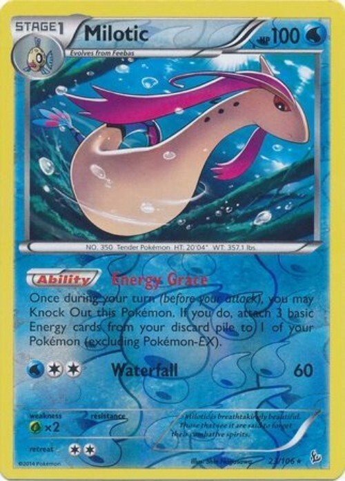 Pokémon TCG - Milotic - 23/106 - Rare Reverse Holo - XY: Flash Fire [Near Mint]