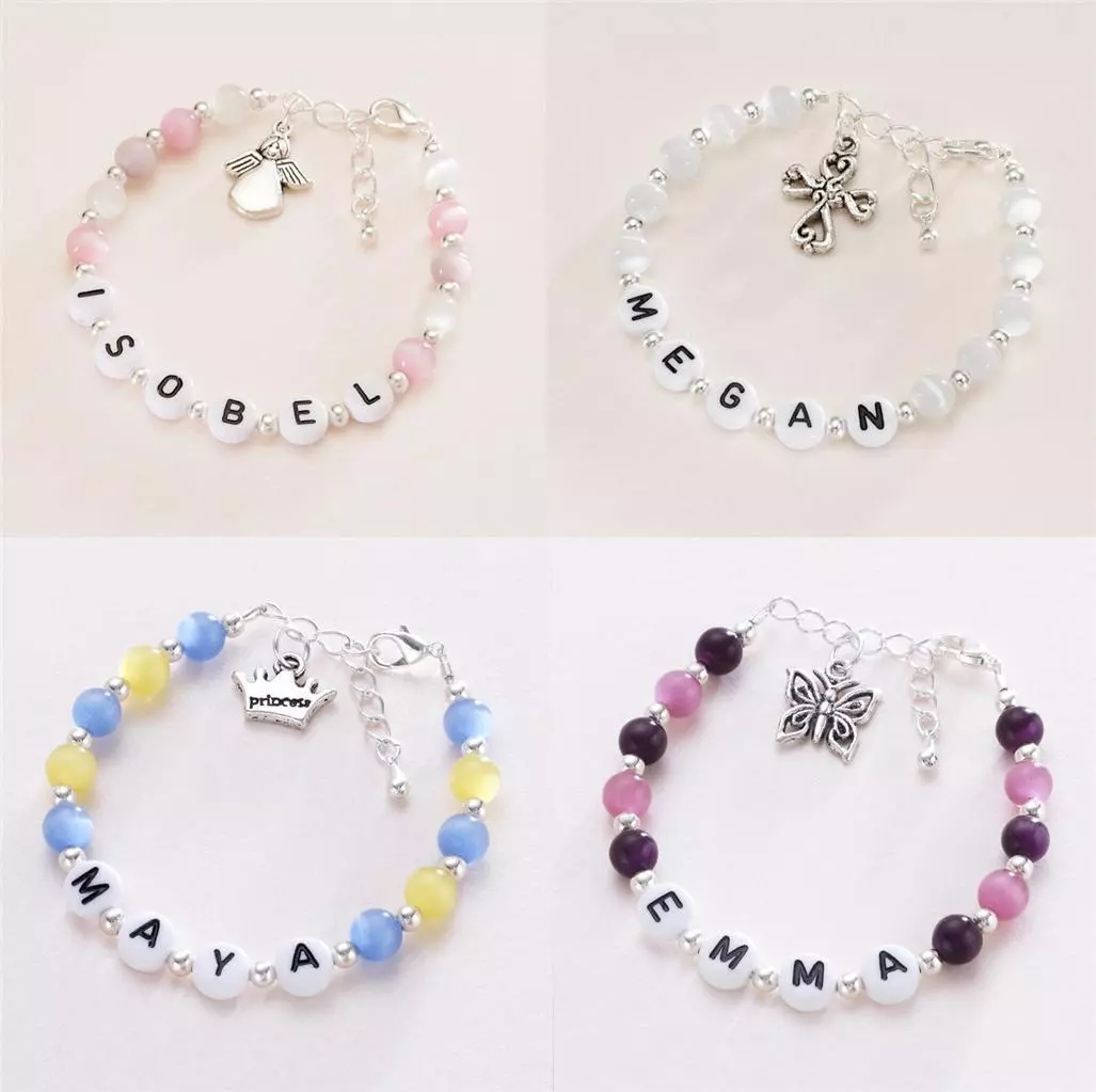 Children s Jewellery Personalised Bracelets for Bridesmaids Flower Girls