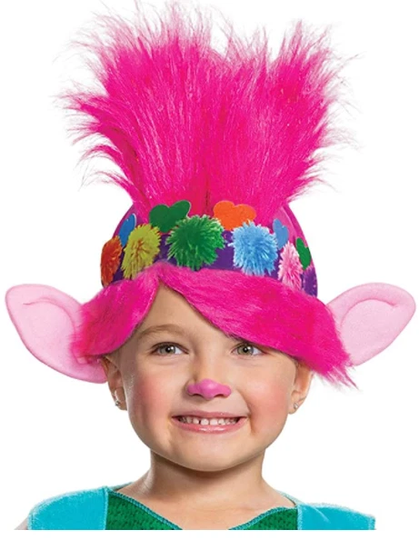 Trolls World Tour Poppy 豪华儿童万圣节服装伪装 M 码 (7-8) — 第 2/4 张图片