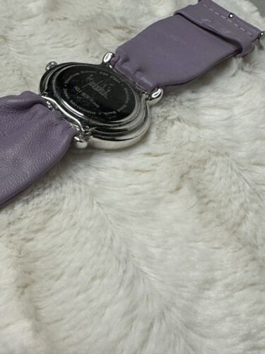 925 Sterling Silver Paola Valentini Watch Lila Leather Band - Picture 6 of 17