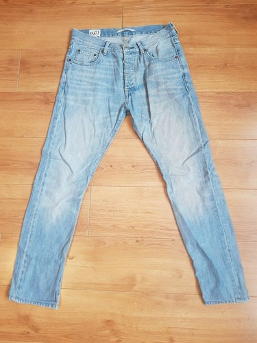REISS MENS BLUE DENIM 'DRAKE' JEANS 