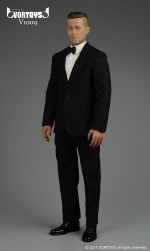VORTOYS 1/6 Scale Formal Black Tuxedo Gentleman Suits V1009A Fit 12" Male Figure - Picture 5 of 13