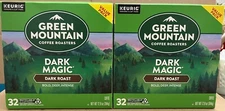 Green Mountain Dark Magic K-Cup Coffee 2 Boxes 64 Total Pods Dark Roast