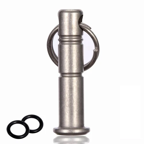 Titanium Lanyard Bead Bolt Holder With Split Ring Keychain Necklace Pendant DIY - Picture 13 of 21